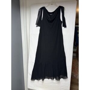 AGB Women's Dress Size 16 Tapered Fit W/ Slanted Hem Sleeveless Black